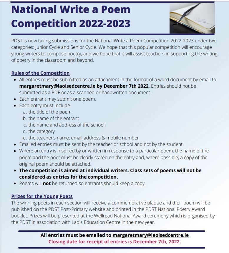 National Write A Poem