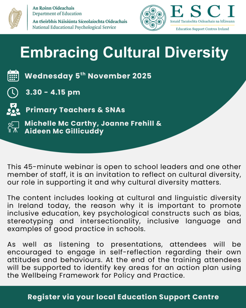 25LC 10 032 ESCI NEPS - Embracing Cultural Diversity Webinar - Primary Schools