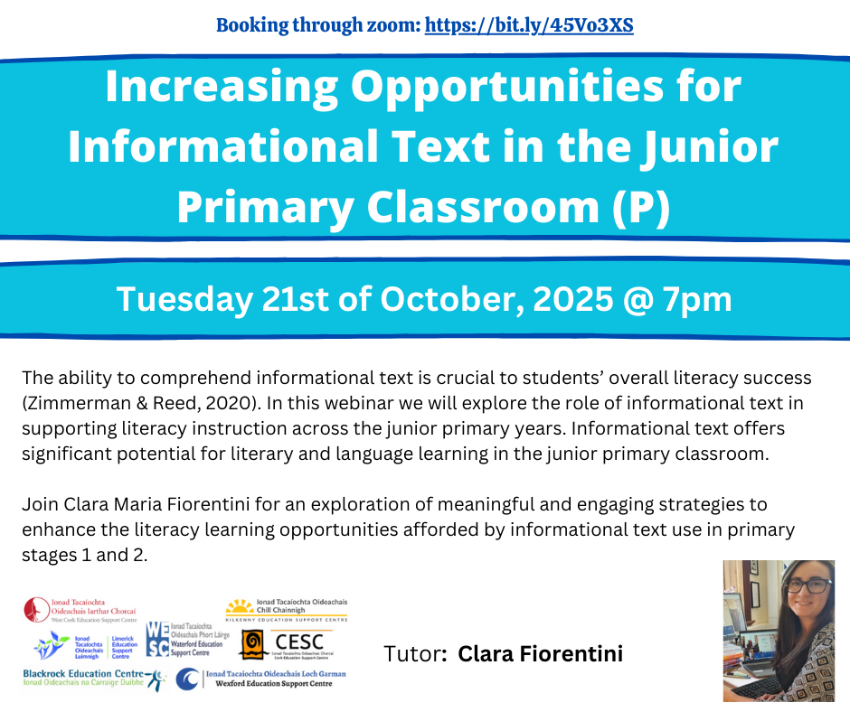 25LC 10 035 SG (WCESC) - Increasing Opportunities for Informational Text in the Junior Primary Classroom