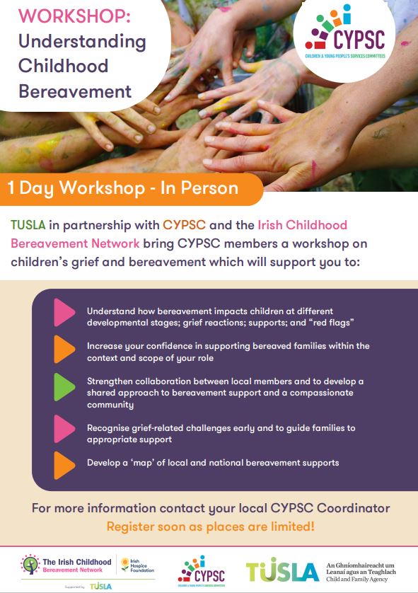 understanding childhood bereavement flyer
