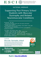 25LC 10 015 - ESCI Supporting Post Primary School Students with Muscular Dystrophy and Related Neuromuscular Conditions